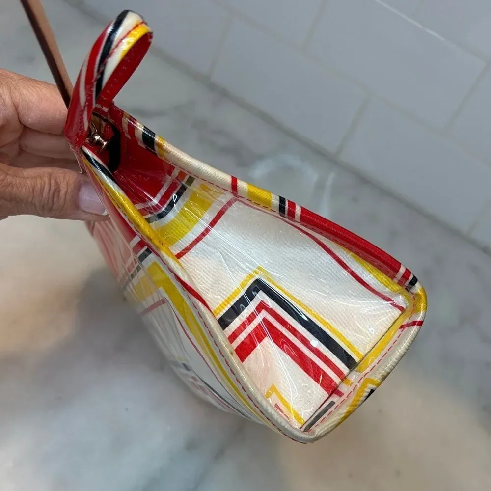Kate Spade Travel Bag Colorful Geometric Toiletries Cosmetic Case Pouch